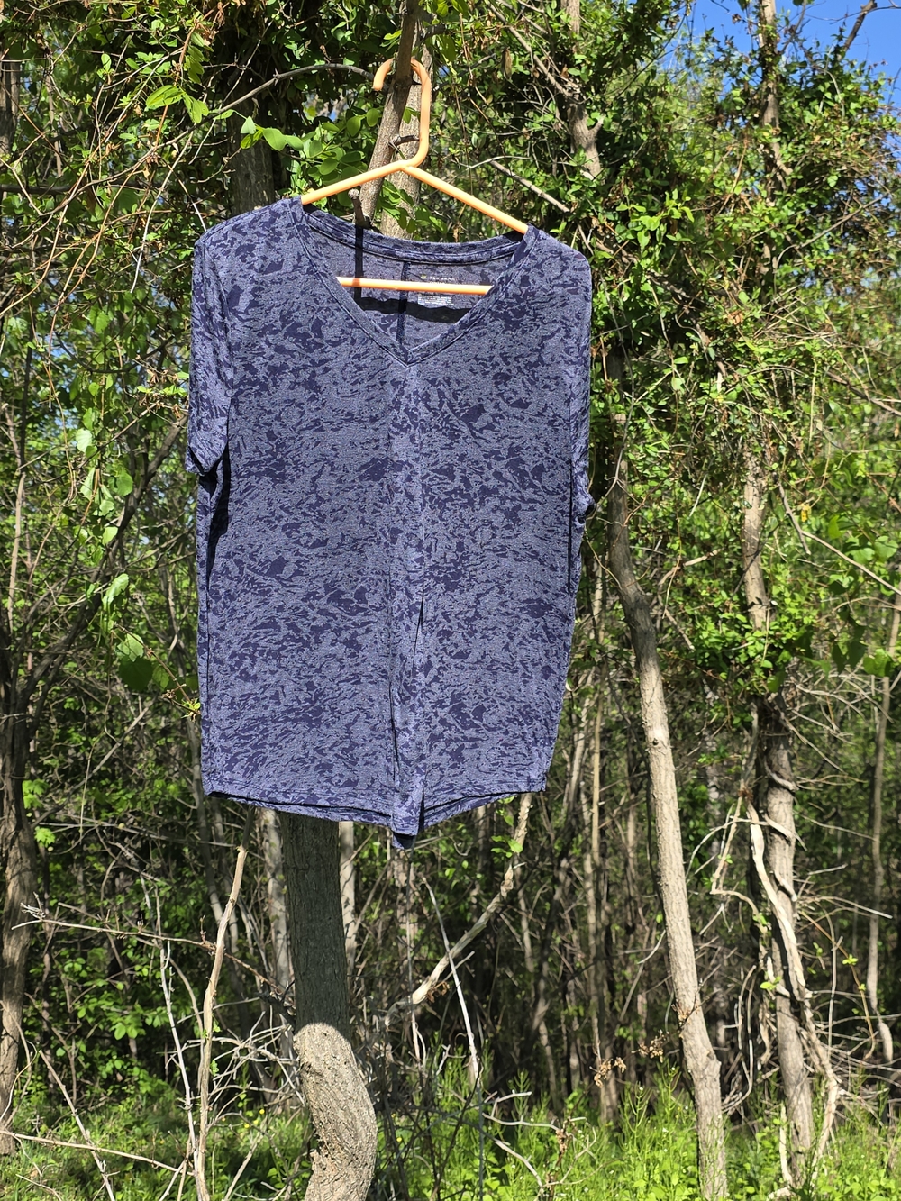 tek gear Navy Blue V-Neck Long Sleeve Top